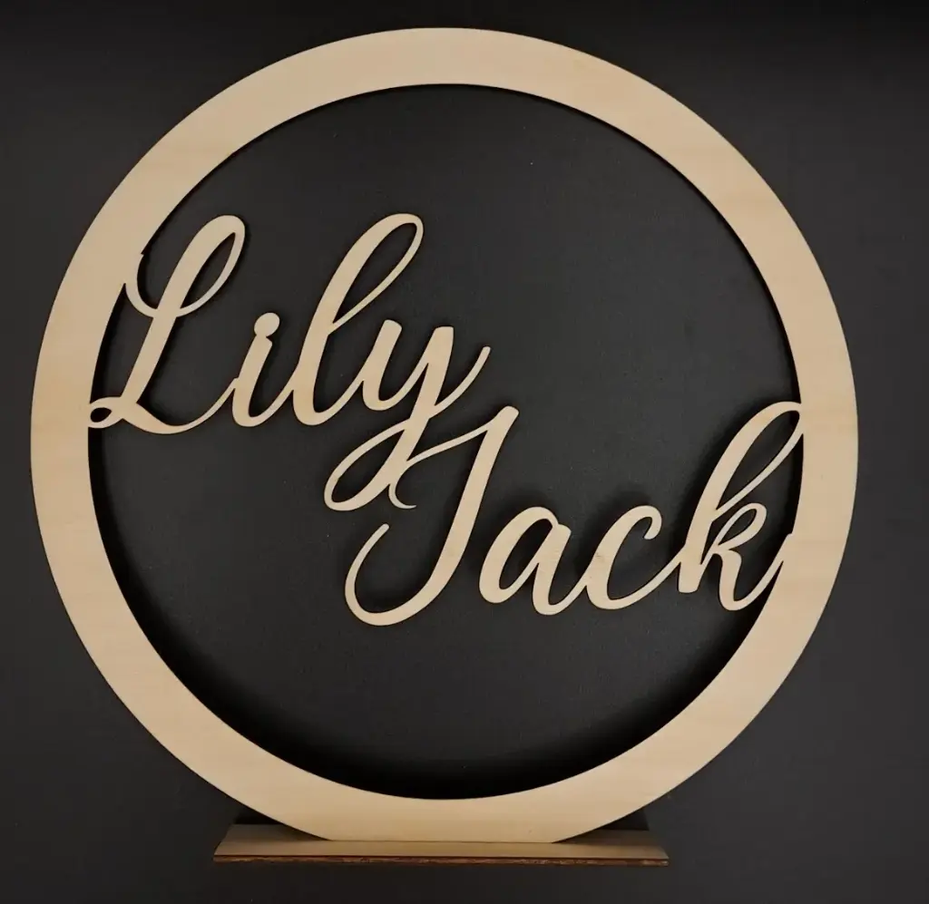 Naamring (10 cm, mdf)