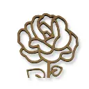 Houten roos